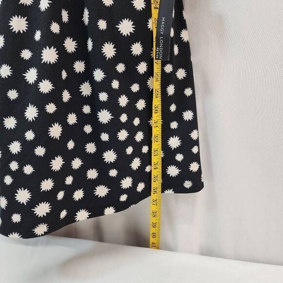 Maggy London Size 10 Women's Petite Wide Waistband Fit & Flare Dress - Picture 3 of 11